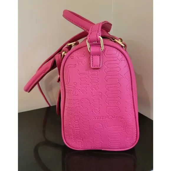 JUICY COUTURE Bag Speedy Satchel - Hot Pink & Matching Wristlet - Picture 15 of 16